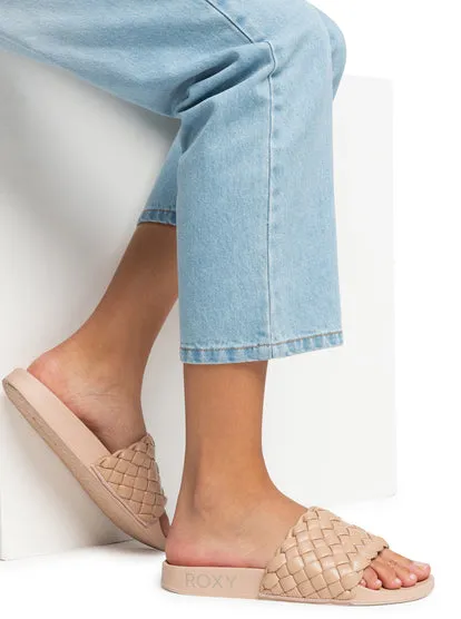 Roxy Womens Slippy Puff Sandals - Tan