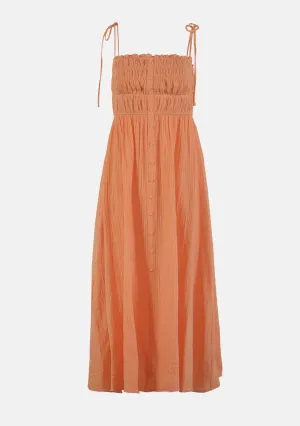 Ruched Panels Detailed Midi Dress