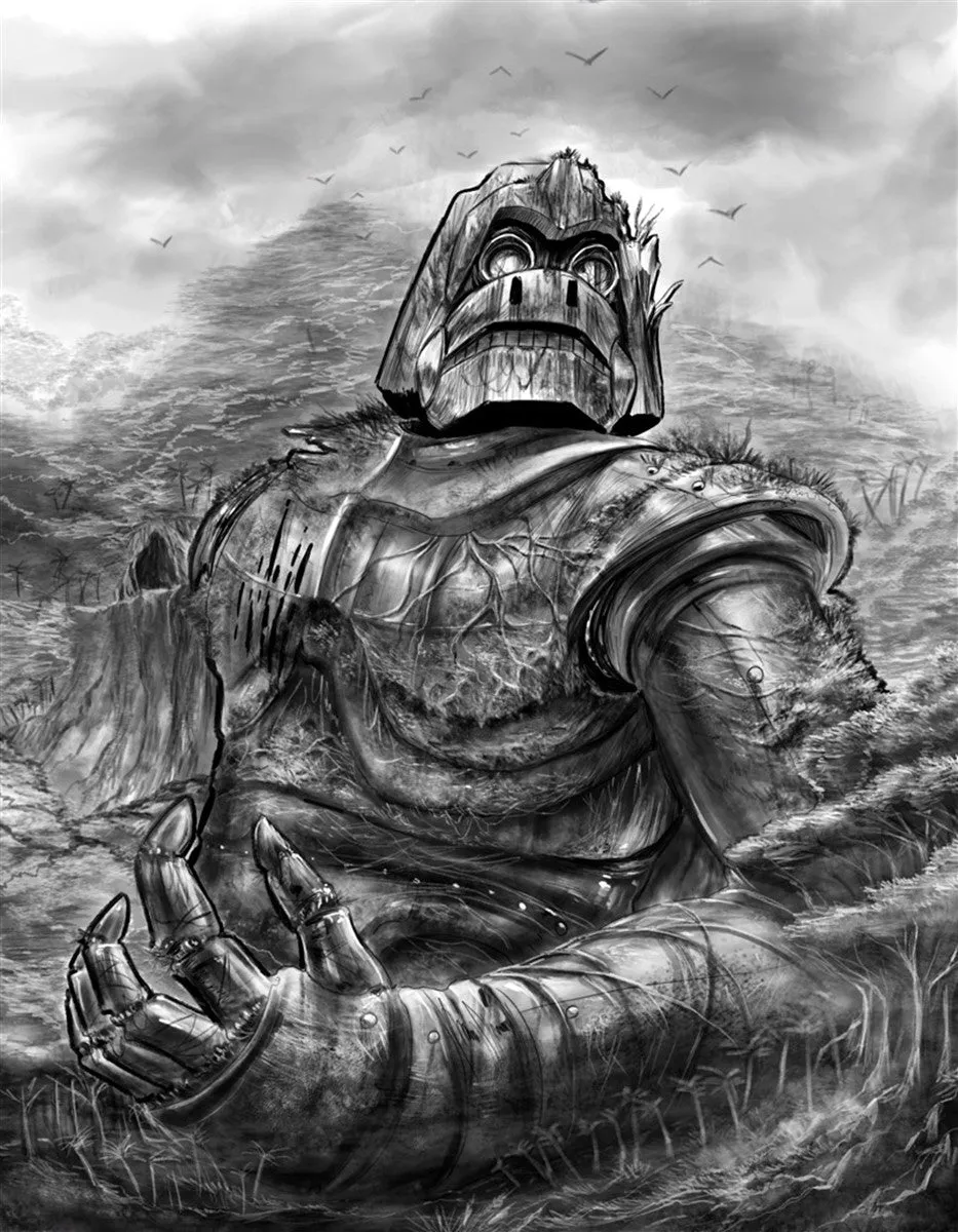 Ruins of the Mecha Kaiju Gallery Canvas Art Print