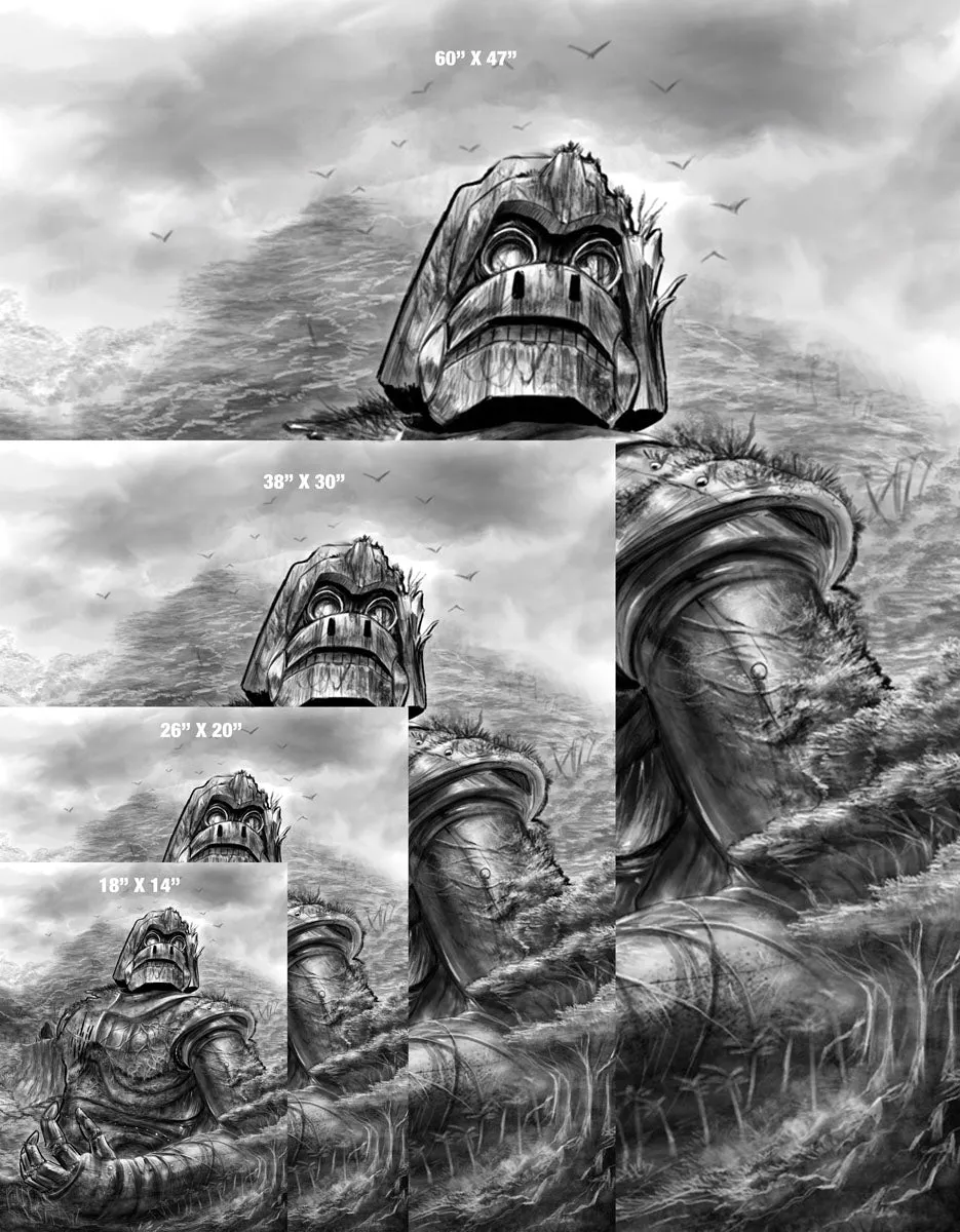 Ruins of the Mecha Kaiju Gallery Canvas Art Print
