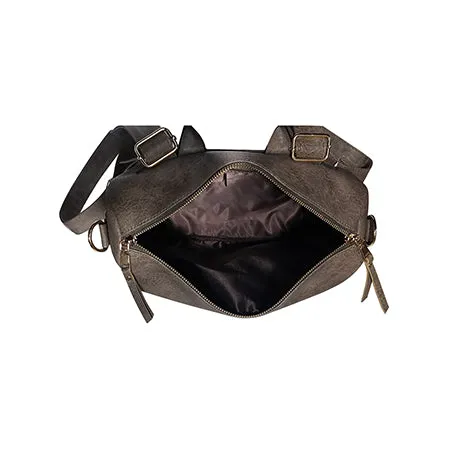 !SALE! Taupe Gray Faux Leather NGIL Shoulder Backpack