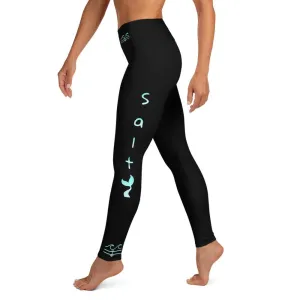 Salty Mermaid Performance Leggings (Midnight Aqua)