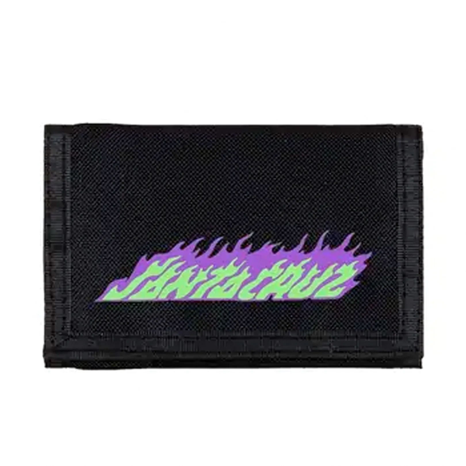 Santa Cruz Global Flame Dot Velcro Wallet Black
