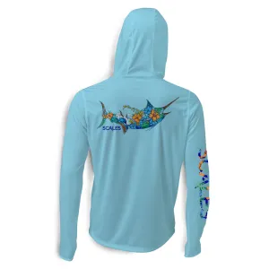 Scales 808 Marlin Hooded Performance - Light Blue