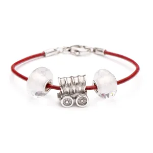 School Spirit Bracelets, Crimson Wagon