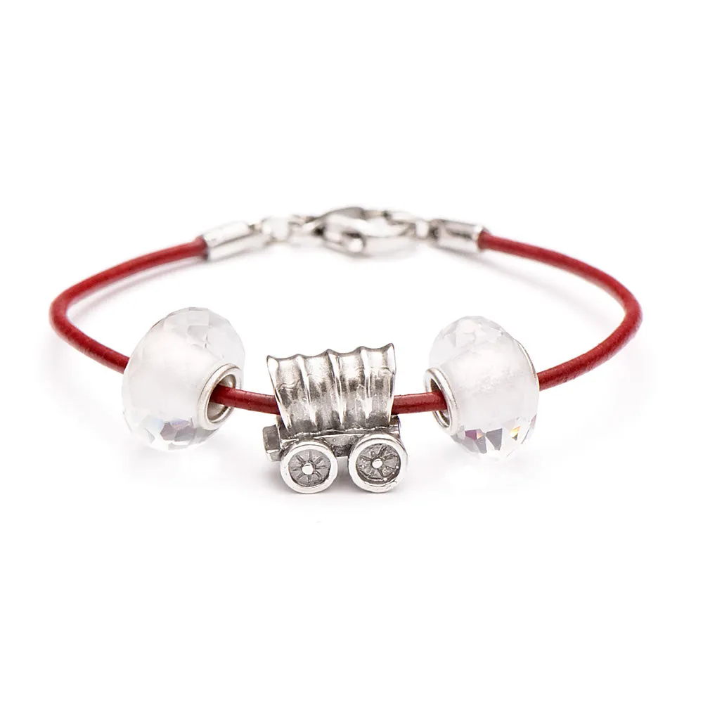 School Spirit Bracelets, Crimson Wagon