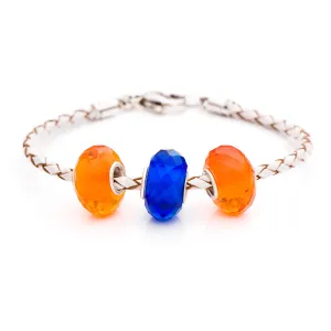 School Spirit Bracelets, Orange/Blue