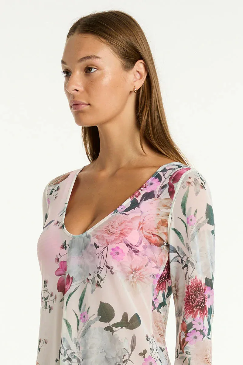 SEA LEVEL- WOMEN'S BELLE MESH LONG DRESS COVER UP
