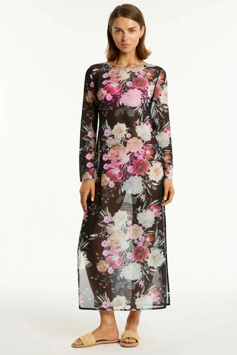 SEA LEVEL- WOMEN'S BELLE MESH LONG DRESS COVER UP