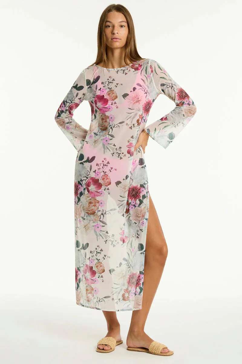 SEA LEVEL- WOMEN'S BELLE MESH LONG DRESS COVER UP