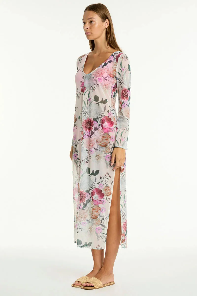 SEA LEVEL- WOMEN'S BELLE MESH LONG DRESS COVER UP