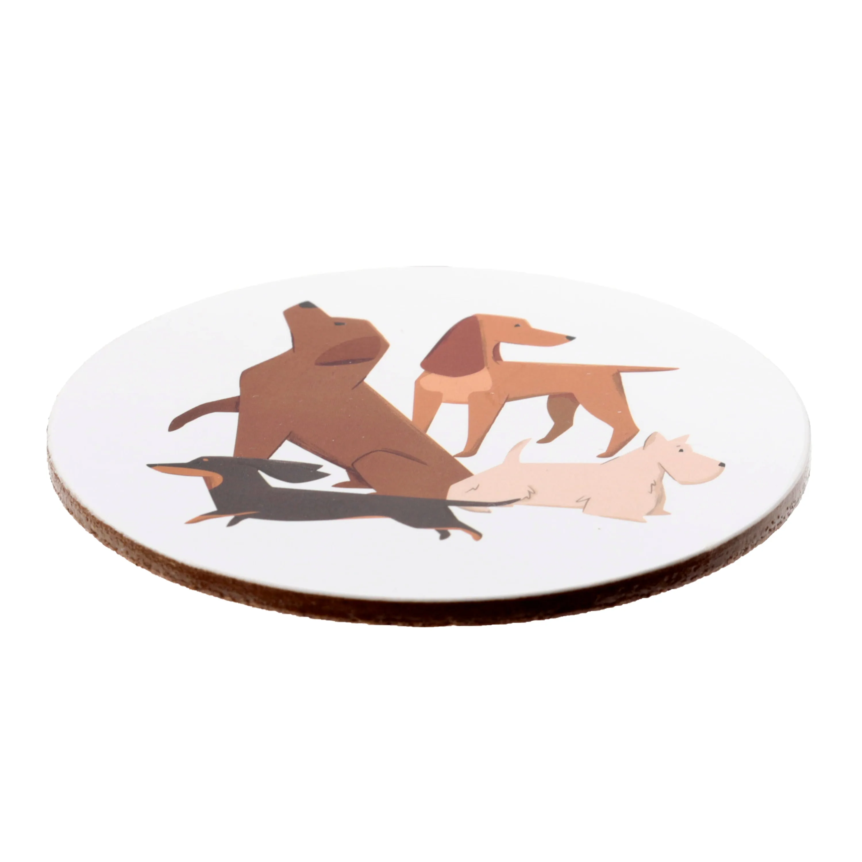 Set of 4 Cork Novelty Coasters - Barks Dog