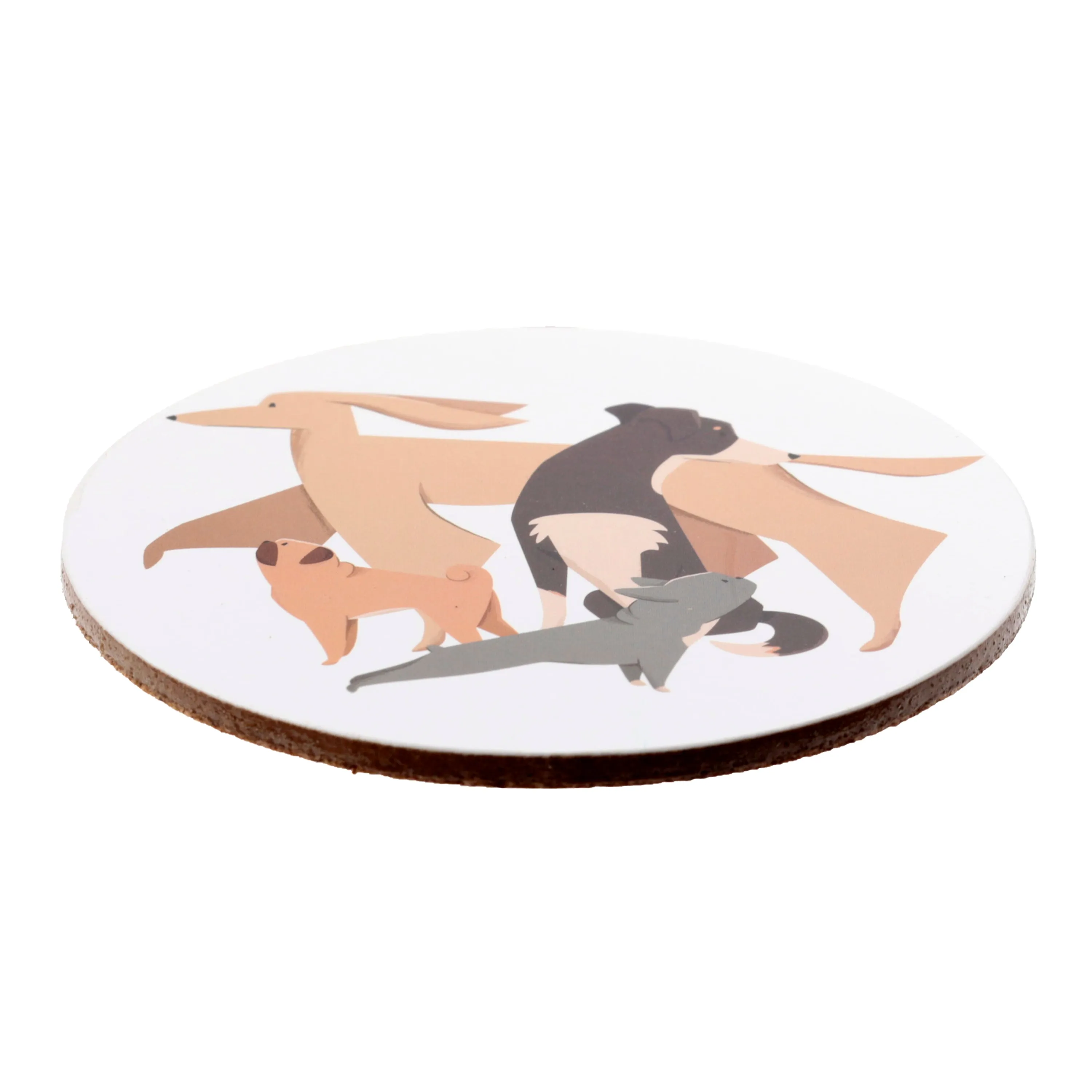 Set of 4 Cork Novelty Coasters - Barks Dog