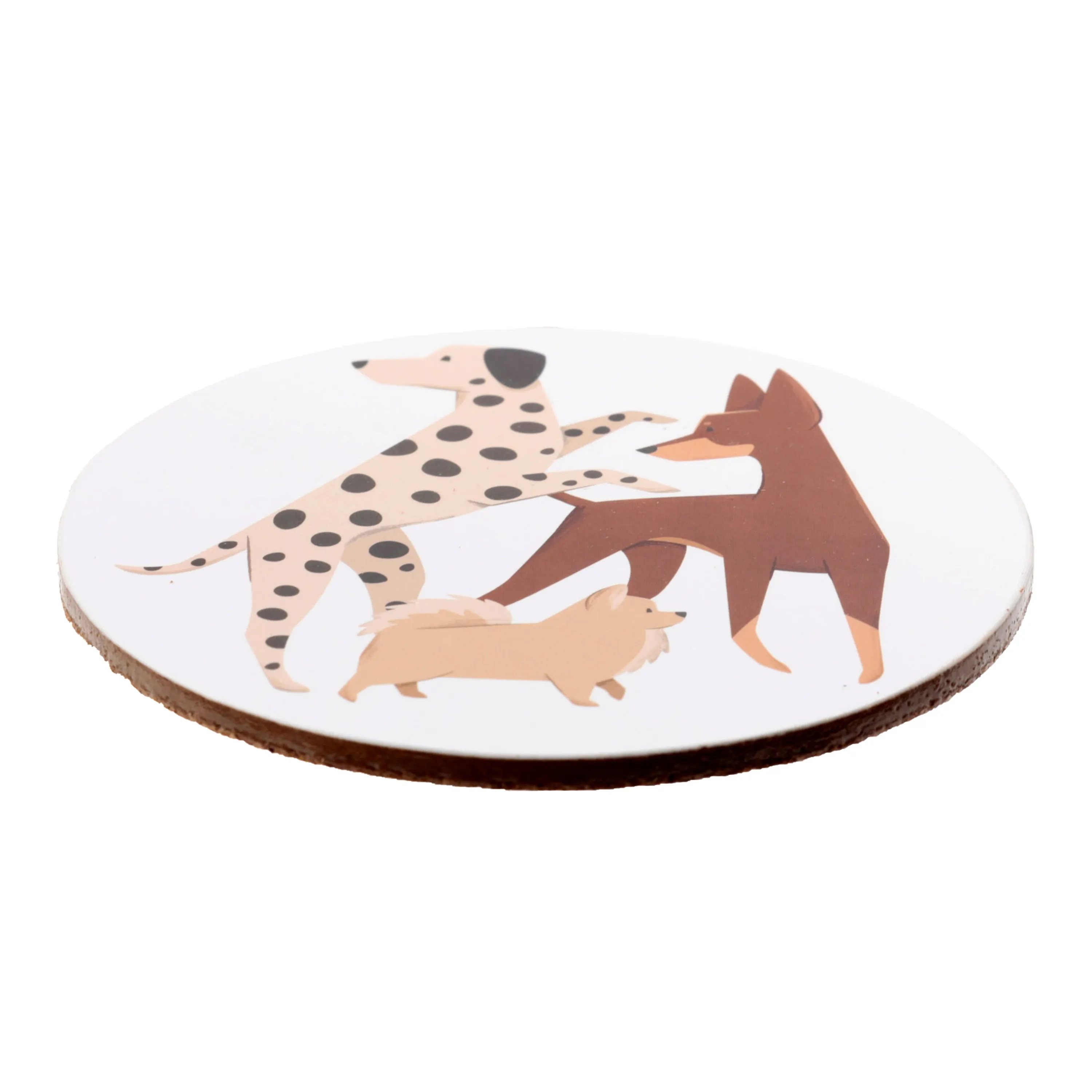 Set of 4 Cork Novelty Coasters - Barks Dog