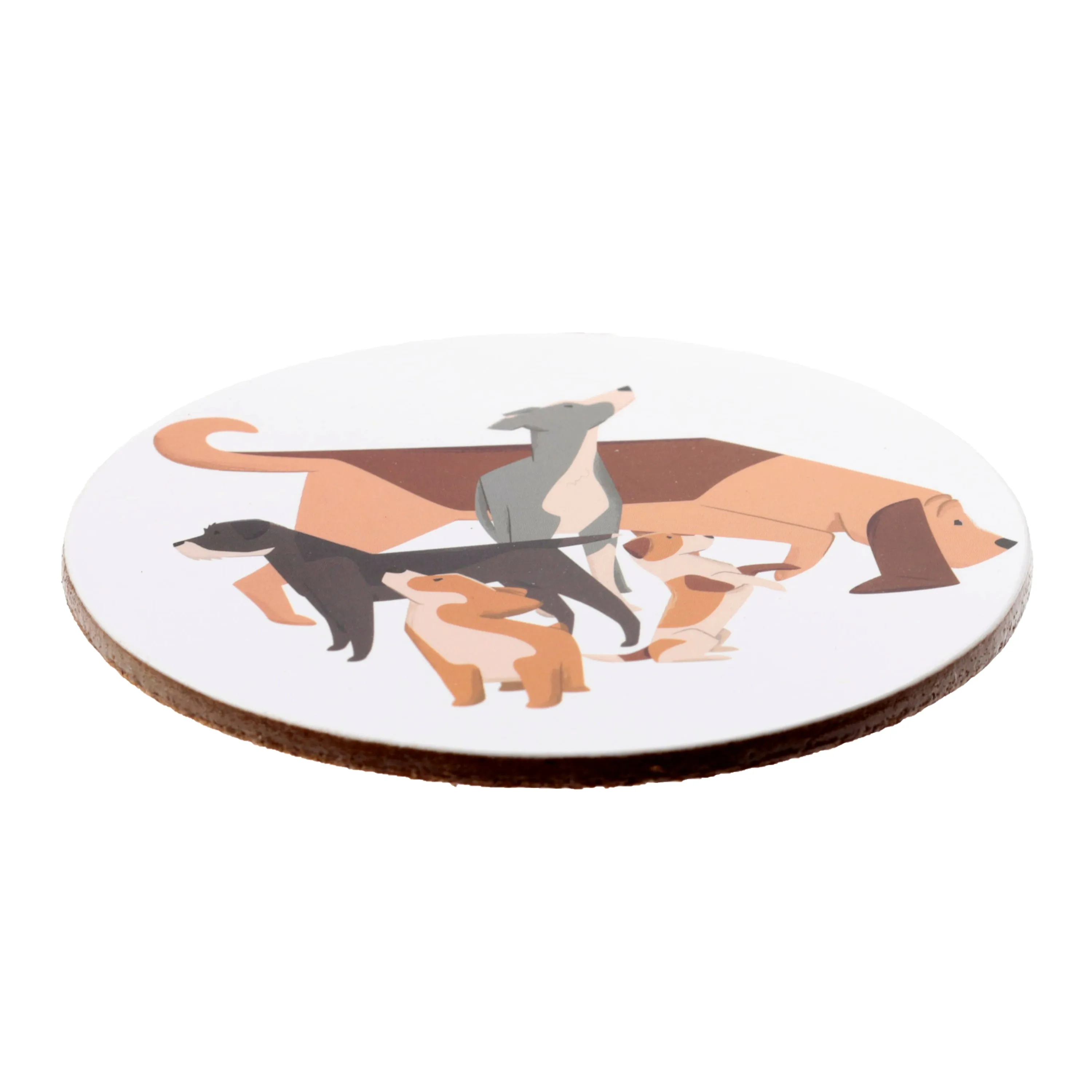 Set of 4 Cork Novelty Coasters - Barks Dog