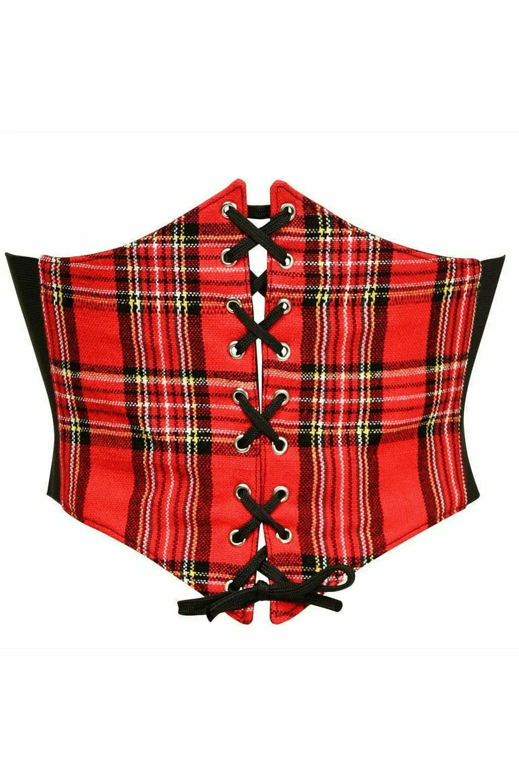 Sexy Red Plaid Corset Belt Cincher