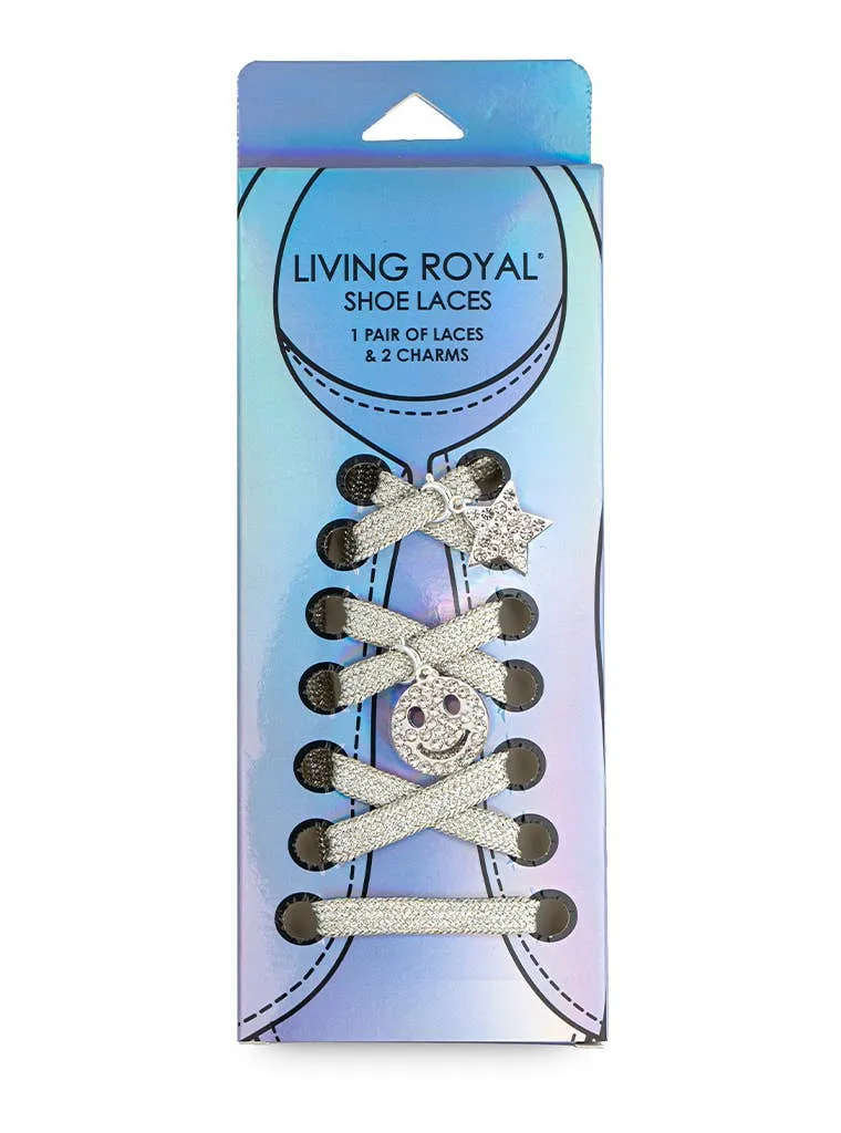 Silver Laces w/ Silver Charms