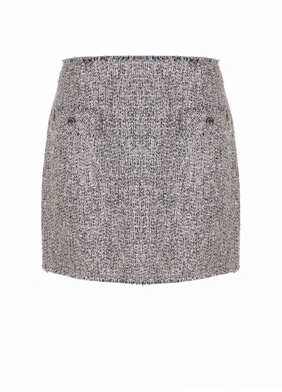 Skirt / JNBY Coarse Jacquard H-shaped Short Waist Skirt