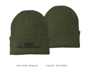 SPECIAL INVESTIGATION SERVICES Embroidered Knit Beanie - BhAhcG