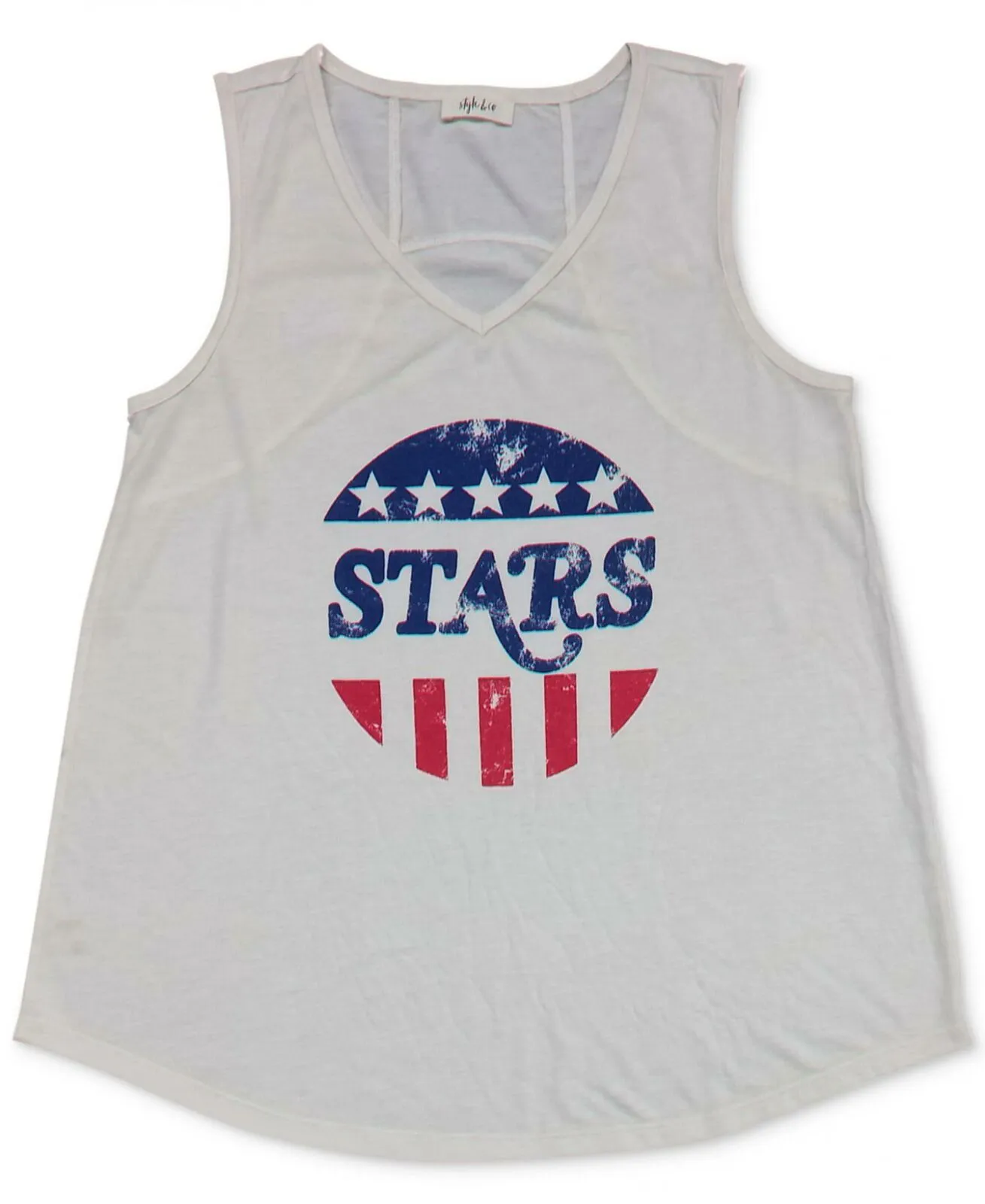 Style & Co. Women's Patriotic Stars Graphic Print Tank Top