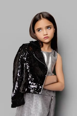 SUEDED LEATHER DRESS