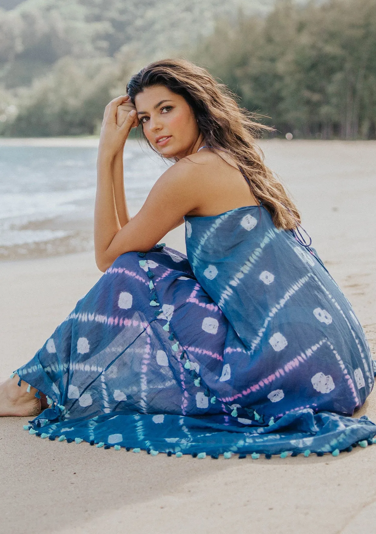 Tahiti Tie-Dye Halter Dress