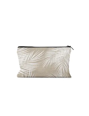 Tan and White Palm Pouch, College Student Gift,Mother's Day Gift, Christmas Gift
