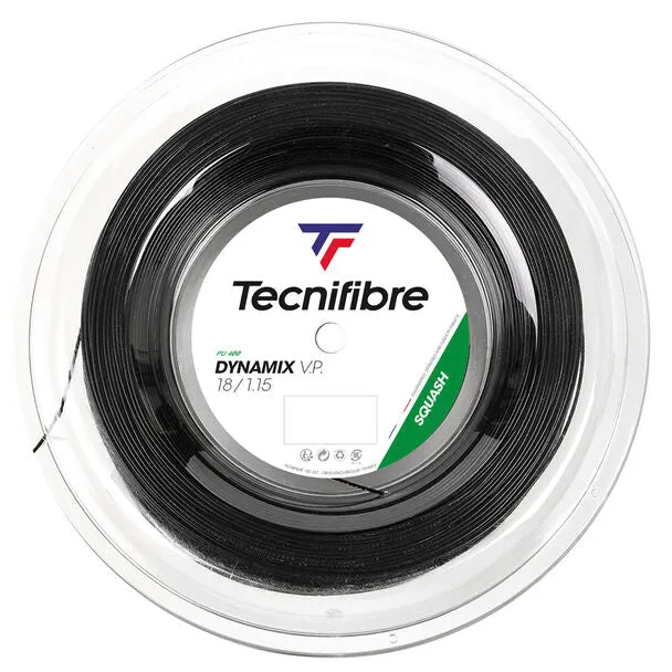 Tecnifibre Dynamix VP 18g(1.15) Squash String Reel (Black)