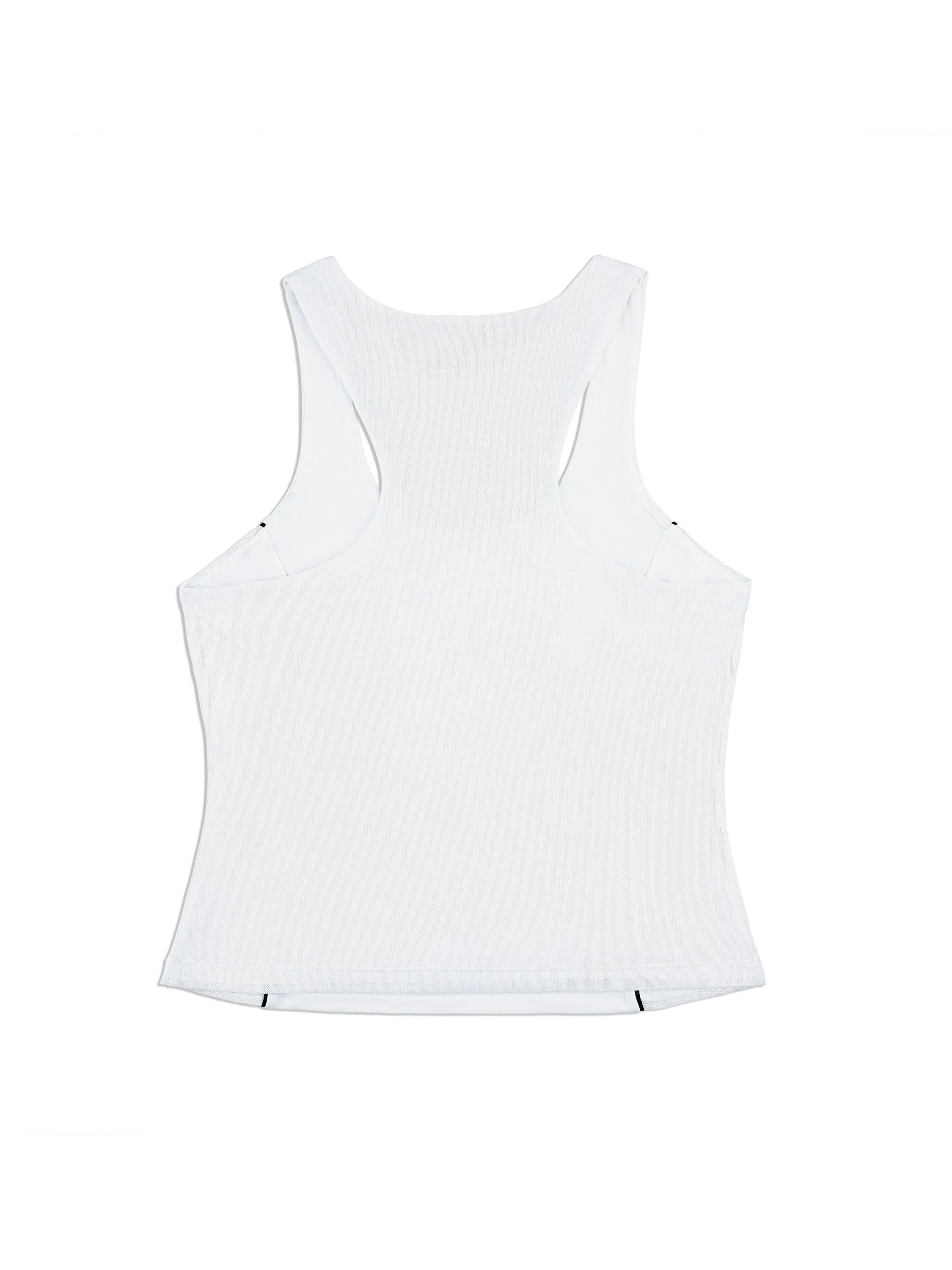 Tessa Scoop Neck Tank- Brilliant White