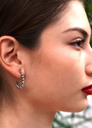 The "Ariel" Semi beaded Hoops