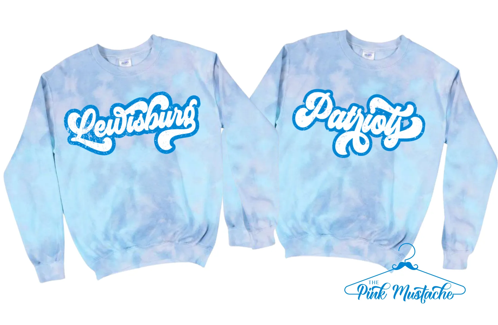 Tie Dye Dream Sweatshirt/ Customizable ANY School /Patriots Retro Sweatshirt / School Mascot Sweatshirts