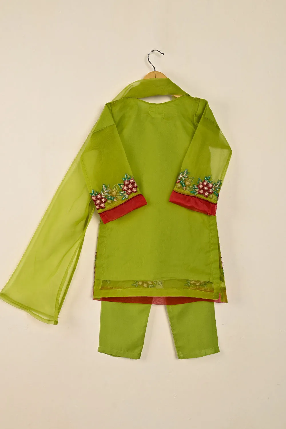 TKF-122-Moss- Kids 3Pc Organza Formal Dress