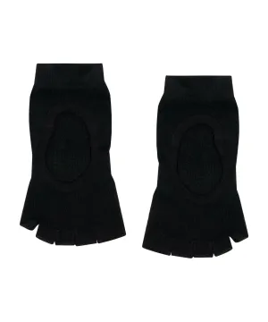 Toeless Non Slip Grip Socks - Black