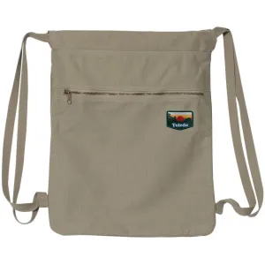 Toledo Sunset Patch Drawstring Backpack