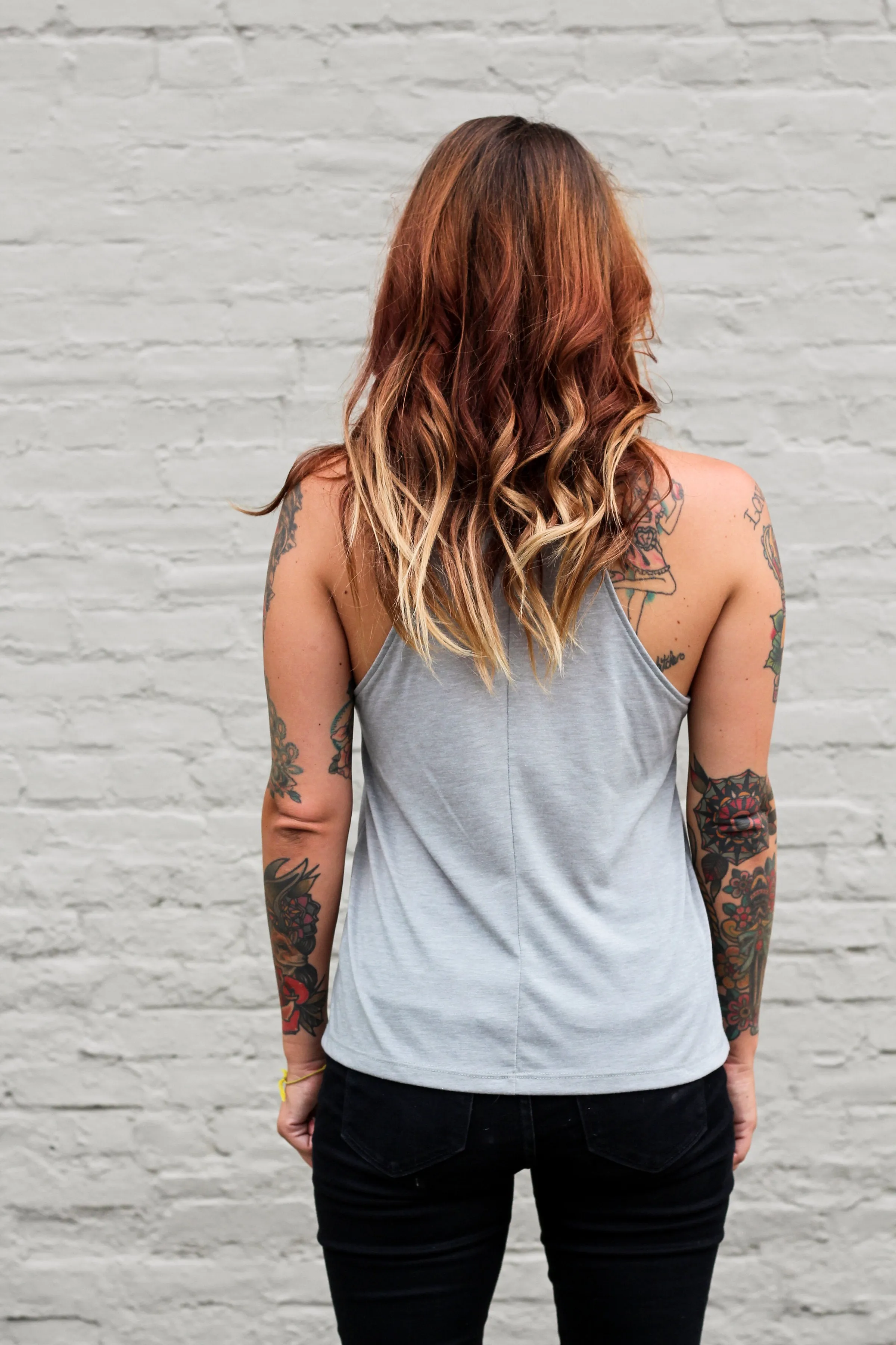 Under The Moon High Neck Tank - Stone