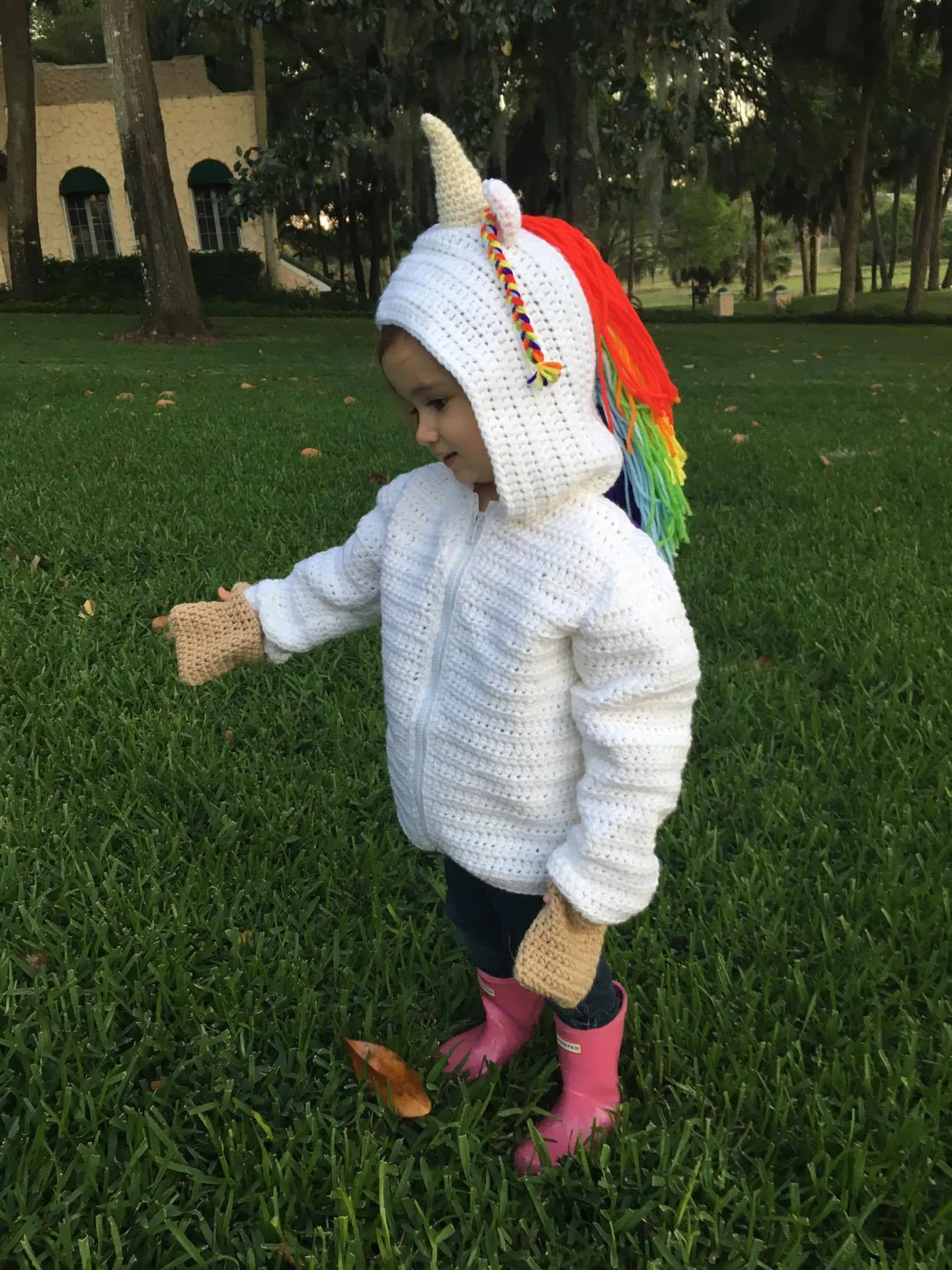 Unicorn Hoodie Crochet Kit - Sizes 4, 6, 8