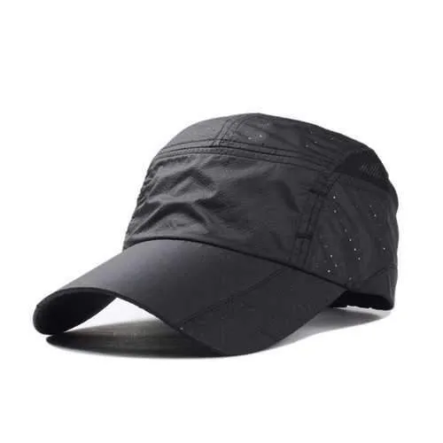 Unisex Nylon Mesh Hole Baseball Cap Outdoor Sport Quick Dry Breathable Hat For Men Women
