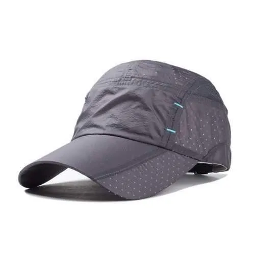 Unisex Nylon Mesh Hole Baseball Cap Outdoor Sport Quick Dry Breathable Hat For Men Women