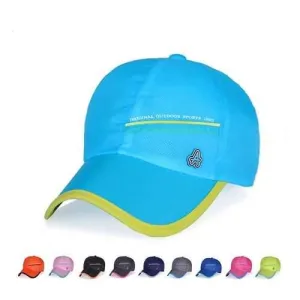 Unisex Polyester Baseball Cap Breathable Outdoor Sport Quick Dry Adjustable Buckle Hat