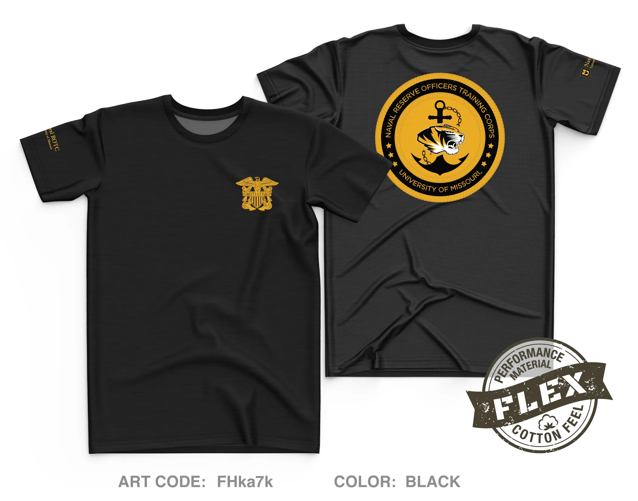 UNIVERISTY OF MISSOURI NAVAL ROTC Store 1 Core Men's SS Flex Performance Tee - FHka7k