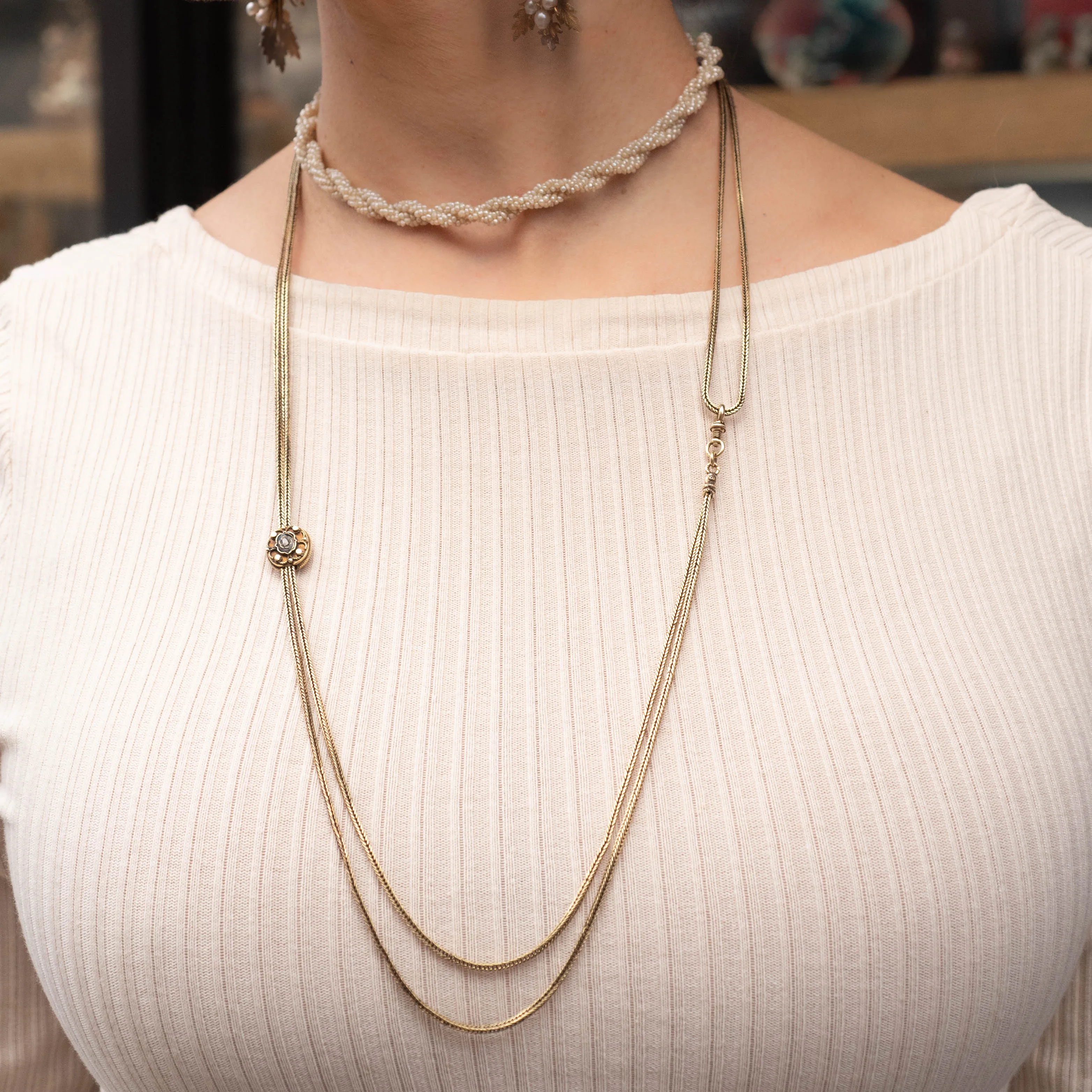 Victorian Foxtail Slide Chain c1860