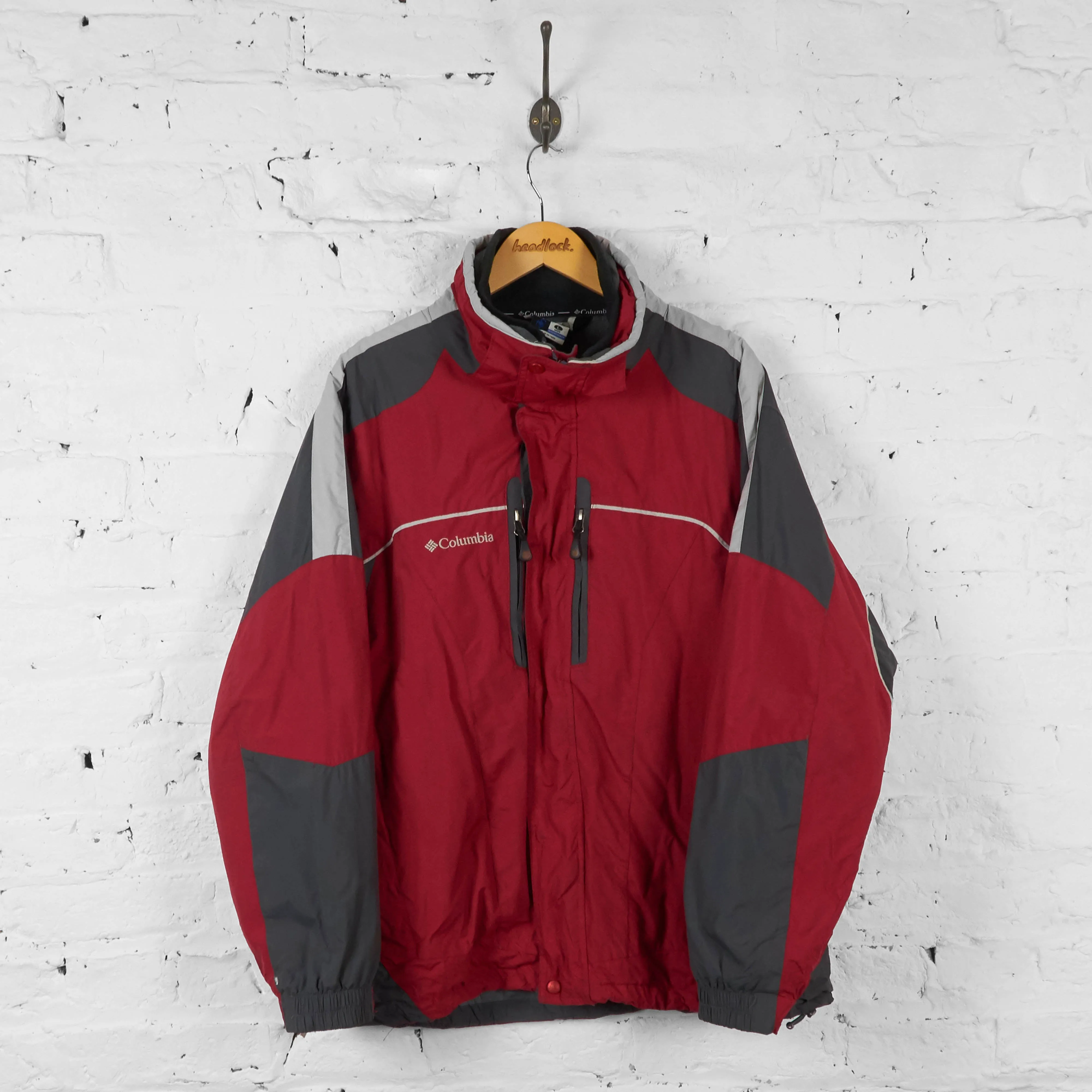 Vintage Columbia Outdoor Jacket - Red/Grey - L