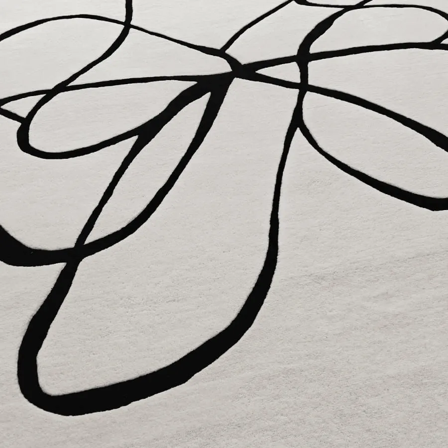 Wandering Lines Hand Knotted Wool Rug