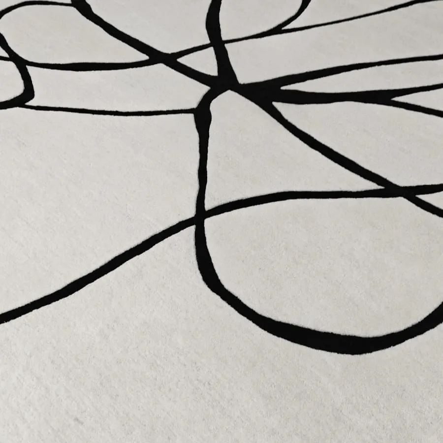 Wandering Lines Hand Knotted Wool Rug