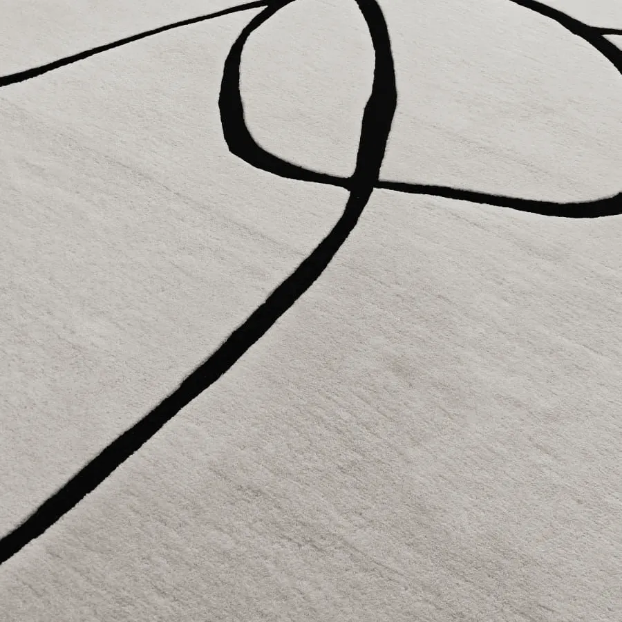 Wandering Lines Hand Knotted Wool Rug