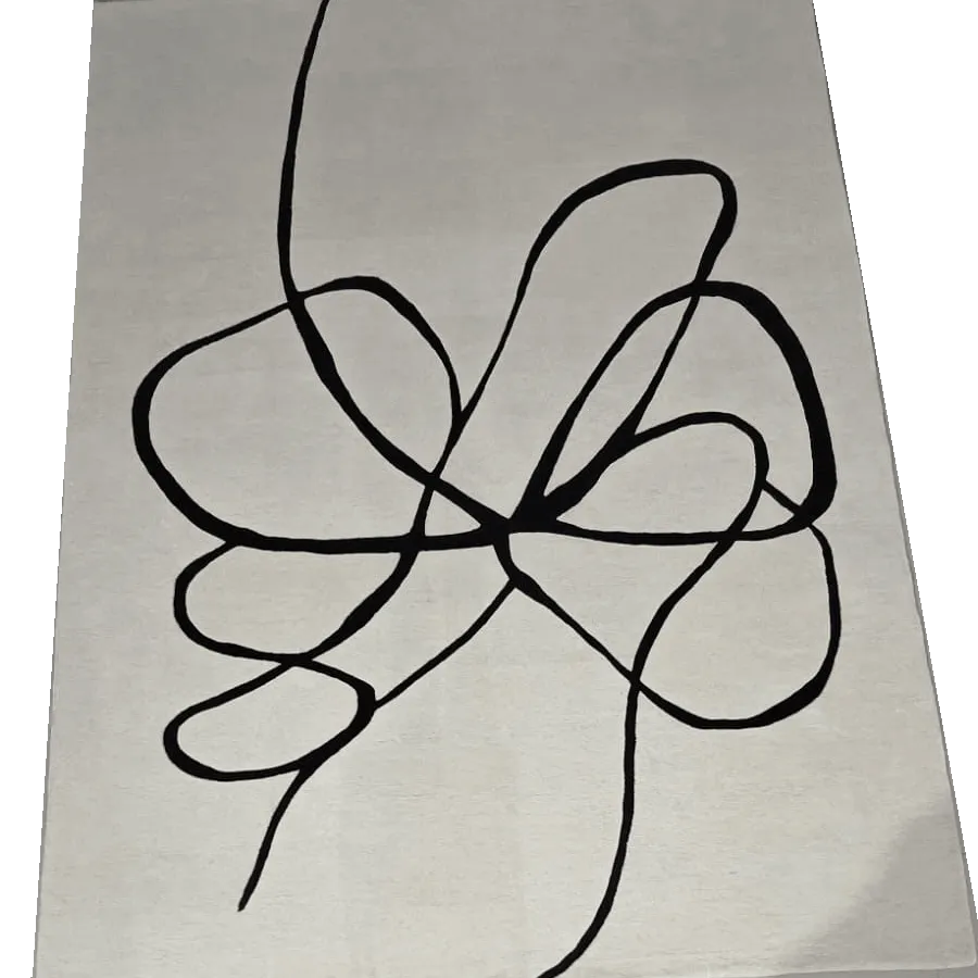 Wandering Lines Hand Knotted Wool Rug