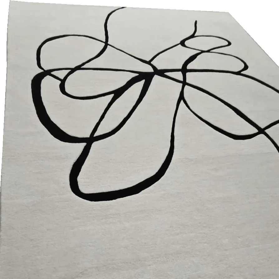 Wandering Lines Hand Knotted Wool Rug