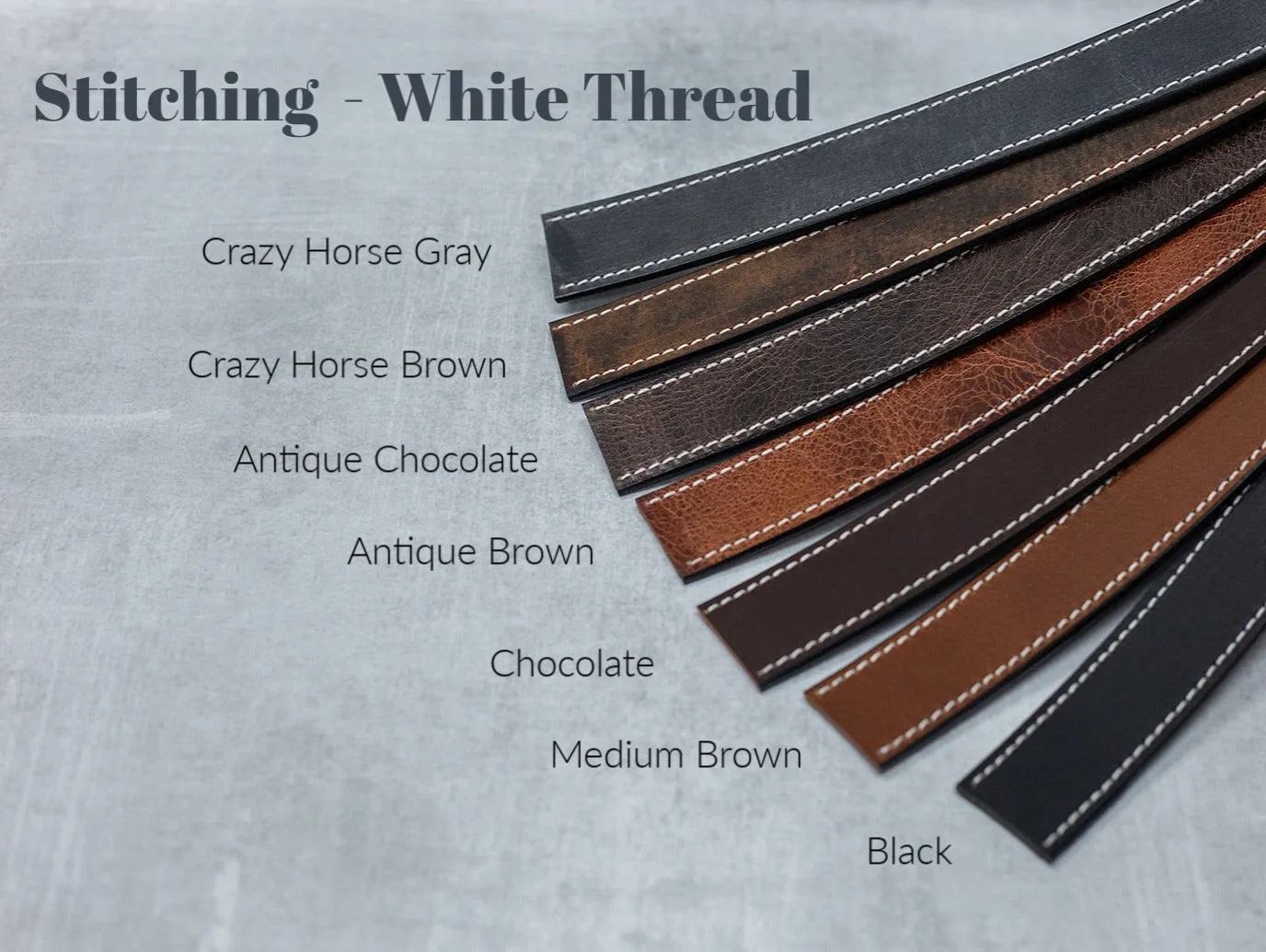 Water Buffalo Leather Belt, 1-1/4" wide, Round Buckle [Quick Ship]