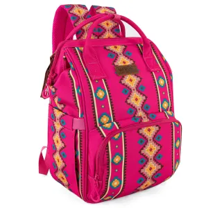 WG2204-9110   Wrangler Aztec Printed Callie Backpack - Hot Pink