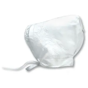 White Embroidered Aurelia Hankie Bonnet
